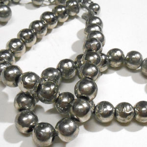Vintage Silver Pearl Bead Choker Necklace Jewelry